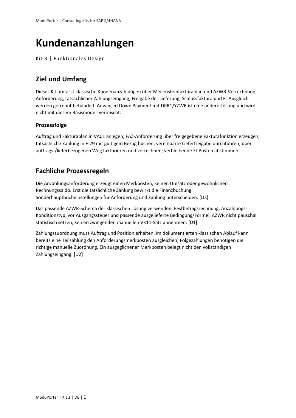 Designdokument · erste Seite — Kundenanzahlungen